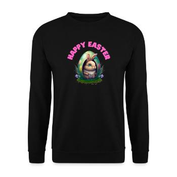 Joyeuses Pâques Joyeuses Pâques - Sweat-shirt Unisexe - noir - Devant - Alina (178cm) & Michal (187cm)