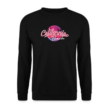 California Beach Sunset Script - Unisex Sweatshirt - black - Front - Alina (178cm) & Michal (187cm)