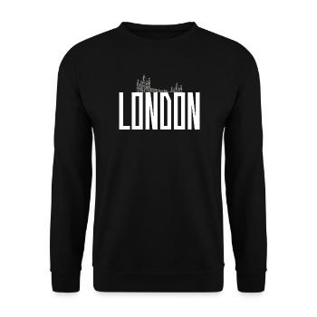 Monogramme de la Skyline de Londres - Sweat-shirt Unisexe - noir - Devant - Alina (178cm) & Michal (187cm)