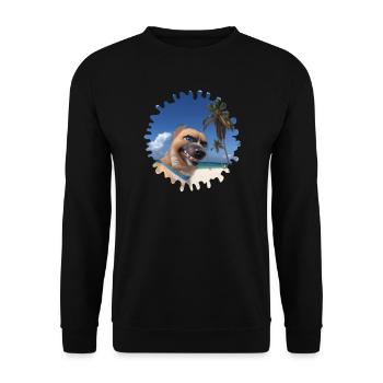 Crazy Beach Dog - Unisex Pullover - Schwarz - Vorne - Alina (178cm) & Michal (187cm)