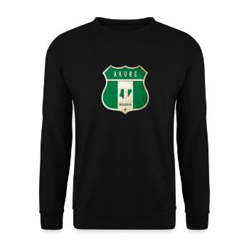 Design du drapeau d'Akure Nigeria - Sweat-shirt Unisexe - noir - Devant - Alina (178cm) & Michal (187cm)