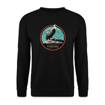 Vulture in the Pyrenees National Park - Unisex Sweatshirt - black - Front - Alina (178cm) & Michal (187cm)