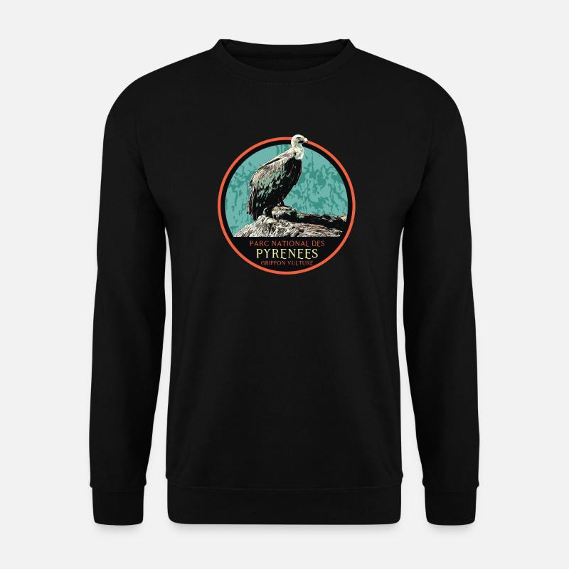 Geier im Pyrenäen-Nationalpark - Unisex Pullover - Schwarz