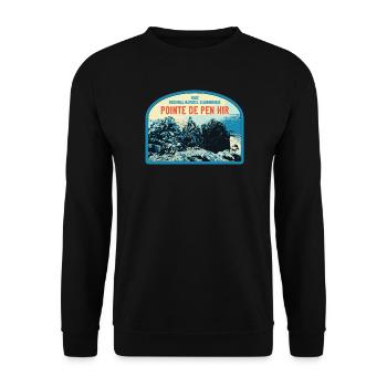 Parc régional d'Armorique, la Pointe de Pen Hir - Sweat-shirt Unisexe - noir - Devant - Alina (178cm) & Michal (187cm)