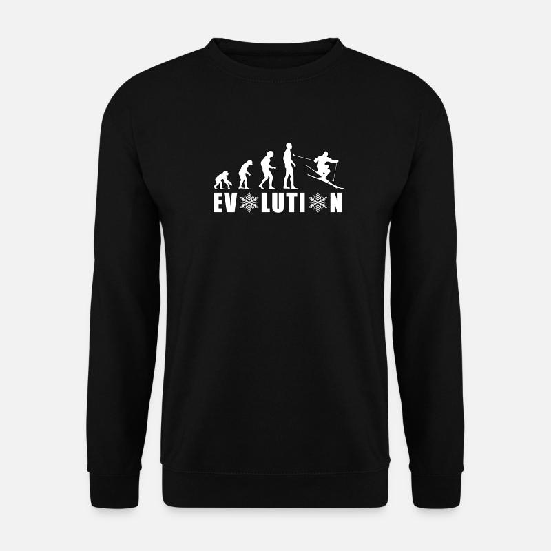 EVOLUTION Ski Winter Geschenk Weihnachtsgeschenk - Unisex Pullover - Schwarz