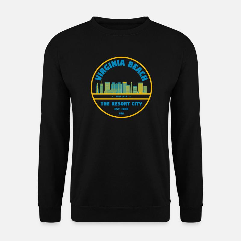 Virginia Beach Skyline Logo - Unisex Pullover - Schwarz