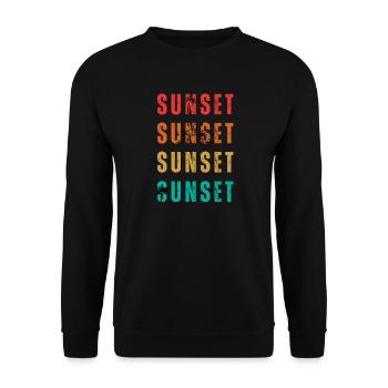 Sunset Palm Gradient Quartet - Unisex Sweatshirt - black - Front - Alina (178cm) & Michal (187cm)