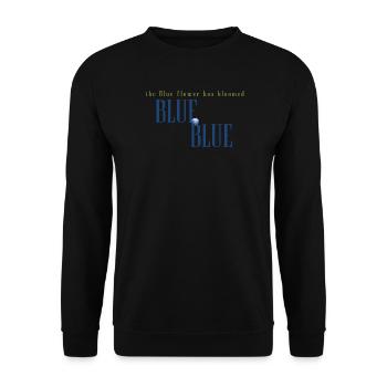 Blue Flower Bloom Typography - Unisex Sweatshirt - black - Front - Alina (178cm) & Michal (187cm)