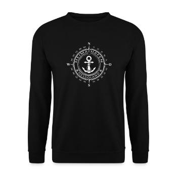 Heimathafen Helgoland - Unisex Pullover - Schwarz - Vorne - Alina (178cm) & Michal (187cm)