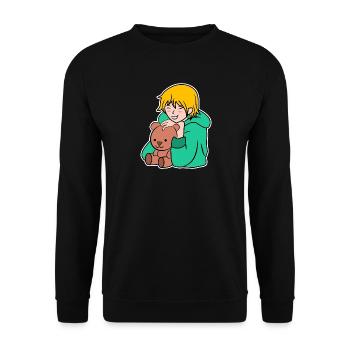 Manga Anime Popkultur Zeichentrick Cosplay Japan - Unisex Pullover - Schwarz - Vorne - Alina (178cm) & Michal (187cm)