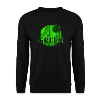 MAKE IT GREEN - Unisex Sweatshirt - black - Front - Alina (178cm) & Michal (187cm)