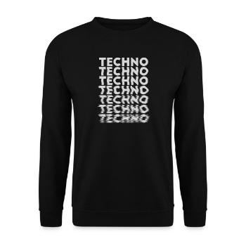 Techno art design music to raver, EDM festival - Unisex Sweatshirt - black - Front - Alina (178cm) & Michal (187cm)