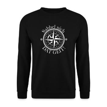 Sabbel nicht - Dat geit! - Unisex Pullover - Schwarz - Vorne - Alina (178cm) & Michal (187cm)