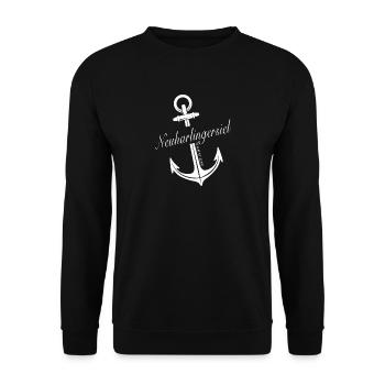 Neuharlingersiel - Unisex Pullover - Schwarz - Vorne - Alina (178cm) & Michal (187cm)