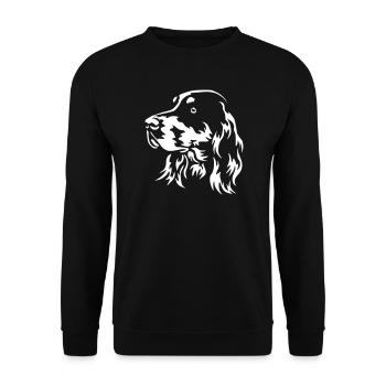 Gordon Setter Head "Black Edition" - Unisex Sweatshirt - black - Front - Alina (178cm) & Michal (187cm)