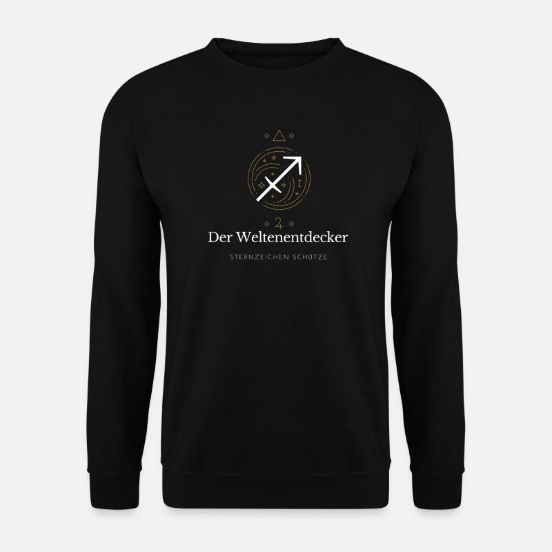 Der Weltenentdecker - Sternzeichen Schütze - Unisex Pullover - Schwarz