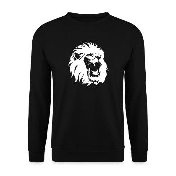 Tête de lion - Sweat-shirt Unisexe - noir - Devant - Alina (178cm) & Michal (187cm)