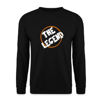 Retro The Legend logo in orange circle - Unisex Sweatshirt - black - Front - Alina (178cm) & Michal (187cm)