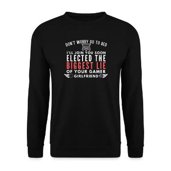 Biggest Lie: Gamer Girlfriend - Unisex Sweatshirt - black - Front - Alina (178cm) & Michal (187cm)