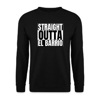Straight Outta El Barrio - Unisex Sweatshirt - black - Front - Alina (178cm) & Michal (187cm)