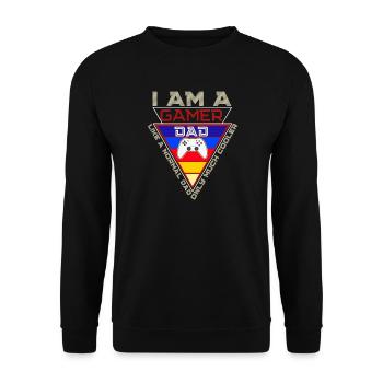 Je suis un papa gamer - Sweat-shirt Unisexe - noir - Devant - Alina (178cm) & Michal (187cm)