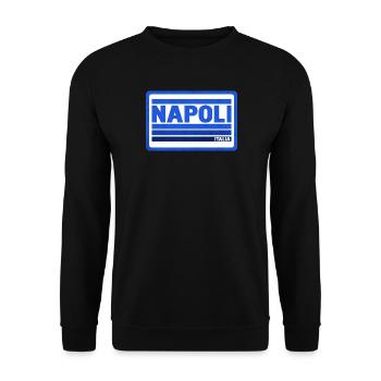 Napoli Lettering Blue Italia - Unisex Sweatshirt - black - Front - Alina (178cm) & Michal (187cm)