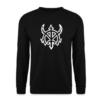 Symbol vikings avec corne, blanc - Sweat-shirt Unisexe - noir - Devant - Alina (178cm) & Michal (187cm)