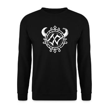 Symbol vikings avec corne, blanc - Sweat-shirt Unisexe - noir - Devant - Alina (178cm) & Michal (187cm)