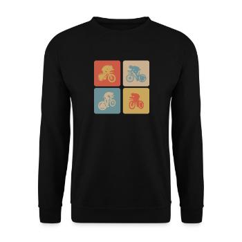 Cycling Road Bike Design - Unisex Sweatshirt - black - Front - Alina (178cm) & Michal (187cm)