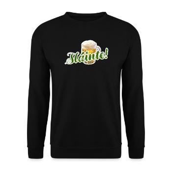 Skål – sláinte øl humor - Unisex Sweatshirt - black - Front - Alina (178cm) & Michal (187cm)