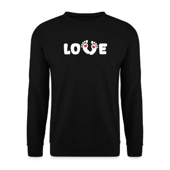 Grossesse Enceinte Coeur Baby Feet Famille - Sweat-shirt Unisexe - noir - Devant - Alina (178cm) & Michal (187cm)