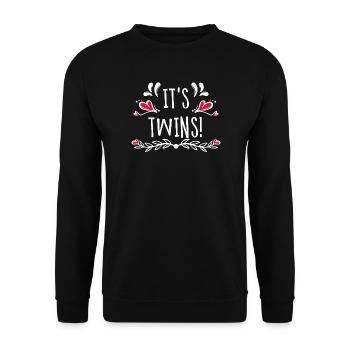 Mother Pregnant Family Statement Baby Belly Heart - Unisex Sweatshirt - black - Front - Alina (178cm) & Michal (187cm)