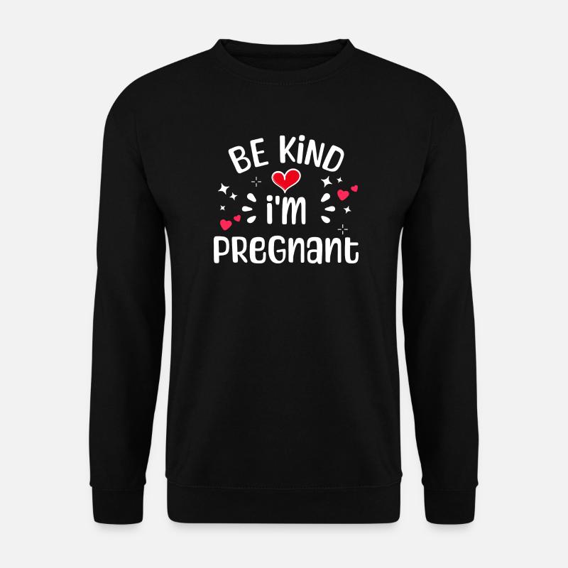 Schwanger Statement Schwangerschaft Babybauch - Unisex Pullover - Schwarz
