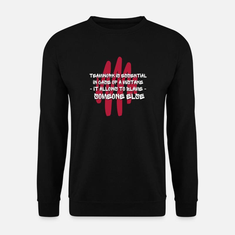 Gemeinschaftsarbeit - Unisex Pullover - Schwarz