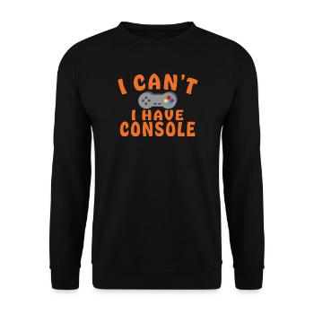 Kann keine Konsole haben - Unisex Pullover - Schwarz - Vorne - Alina (178cm) & Michal (187cm)