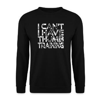 Kann keine Zeit für Training haben - Unisex Pullover - Schwarz - Vorne - Alina (178cm) & Michal (187cm)