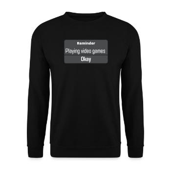 Playing video games - Unisex Sweatshirt - black - Front - Alina (178cm) & Michal (187cm)