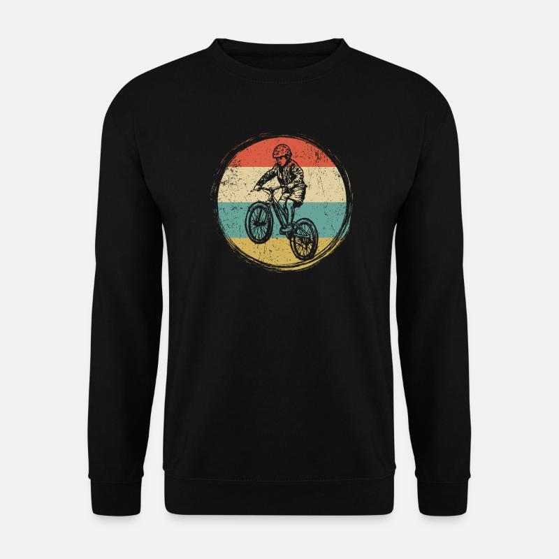 Retro BMX Rider Circle - Unisex Pullover - Schwarz