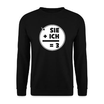 Papa Familie Cooler Spruch Elternteil Schwanger - Unisex Pullover - Schwarz - Vorne - Alina (178cm) & Michal (187cm)