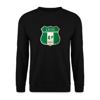 Lagos Nigeria Drapeau de conception d'armoiries - Sweat-shirt Unisexe - noir - Devant - Alina (178cm) & Michal (187cm)