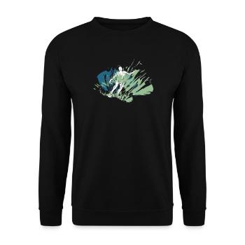 Football Cool design for real football players - Unisex Sweatshirt - black - Front - Alina (178cm) & Michal (187cm)