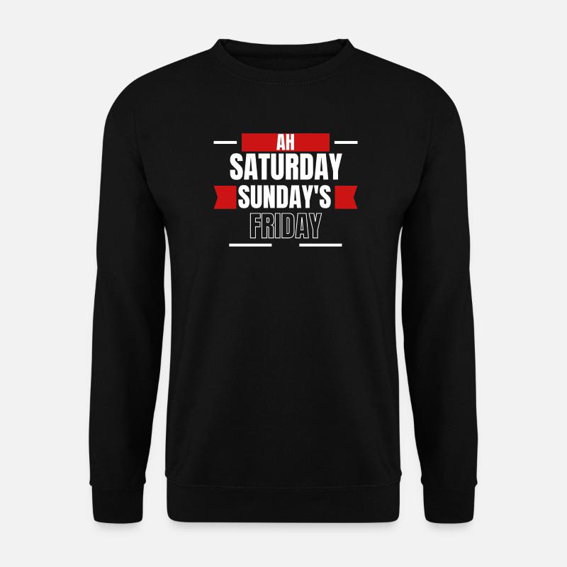 Ah Weekend Days Mashup Tee - Unisex Pullover - Schwarz