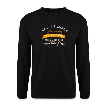 Überkreuzte Wünsche, wir kehren nicht zurück - Unisex Pullover - Schwarz - Vorne - Alina (178cm) & Michal (187cm)