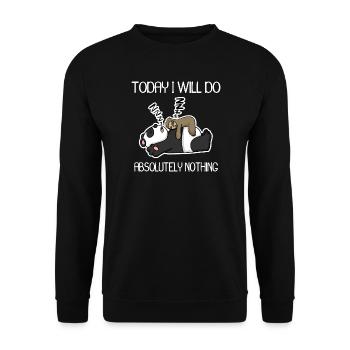 Nichts Machen - Faul - Unisex Pullover - Schwarz - Vorne - Alina (178cm) & Michal (187cm)