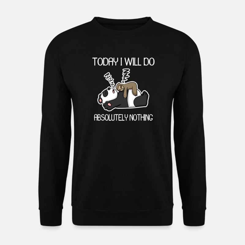 Do nothing - lazy - Unisex Sweatshirt - black