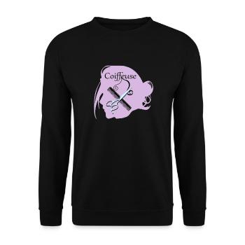 Hairdresser - Unisex Sweatshirt - black - Front - Alina (178cm) & Michal (187cm)