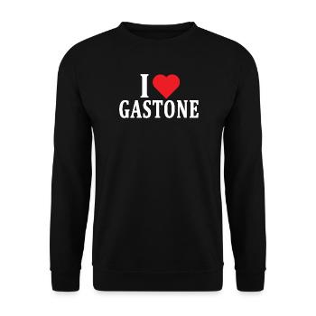 T-Shirt I love Gastone T-Shirt Geschenkidee - Unisex Pullover - Schwarz - Vorne - Alina (178cm) & Michal (187cm)