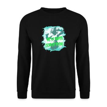 Fighter She's a fighter - Unisex Sweatshirt - black - Front - Alina (178cm) & Michal (187cm)
