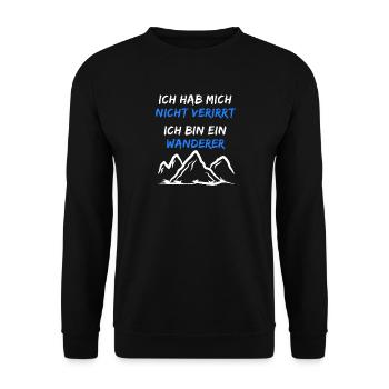 Berggipfel Wanderwege Statement Wandern Wanderer - Unisex Pullover - Schwarz - Vorne - Alina (178cm) & Michal (187cm)