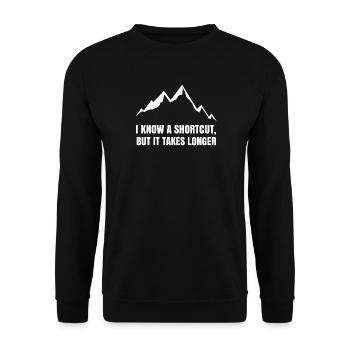 Funny sayings hiking statement hikers mountains - Unisex Sweatshirt - black - Front - Alina (178cm) & Michal (187cm)
